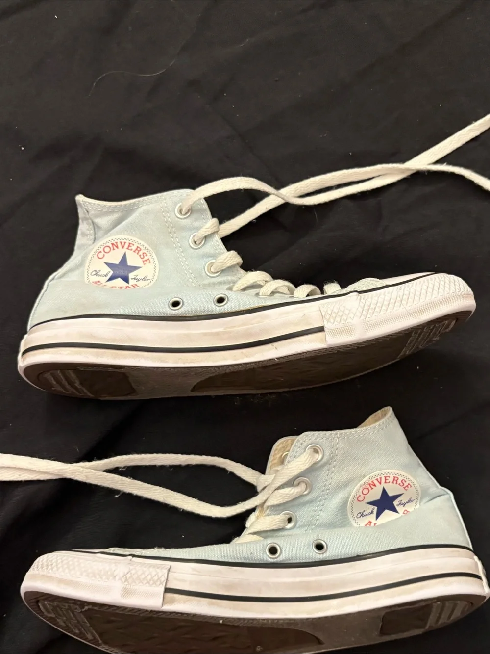 Converse High Top Sneakers in Light blue Canvas